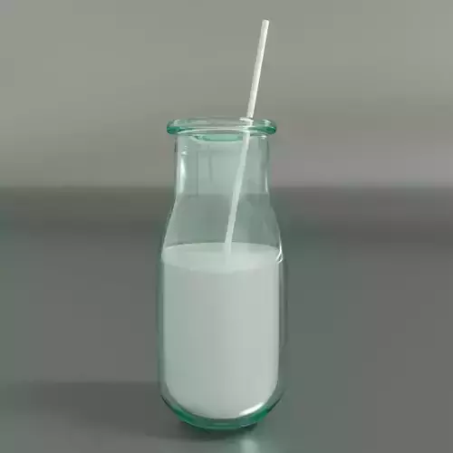 Glass milk bottles