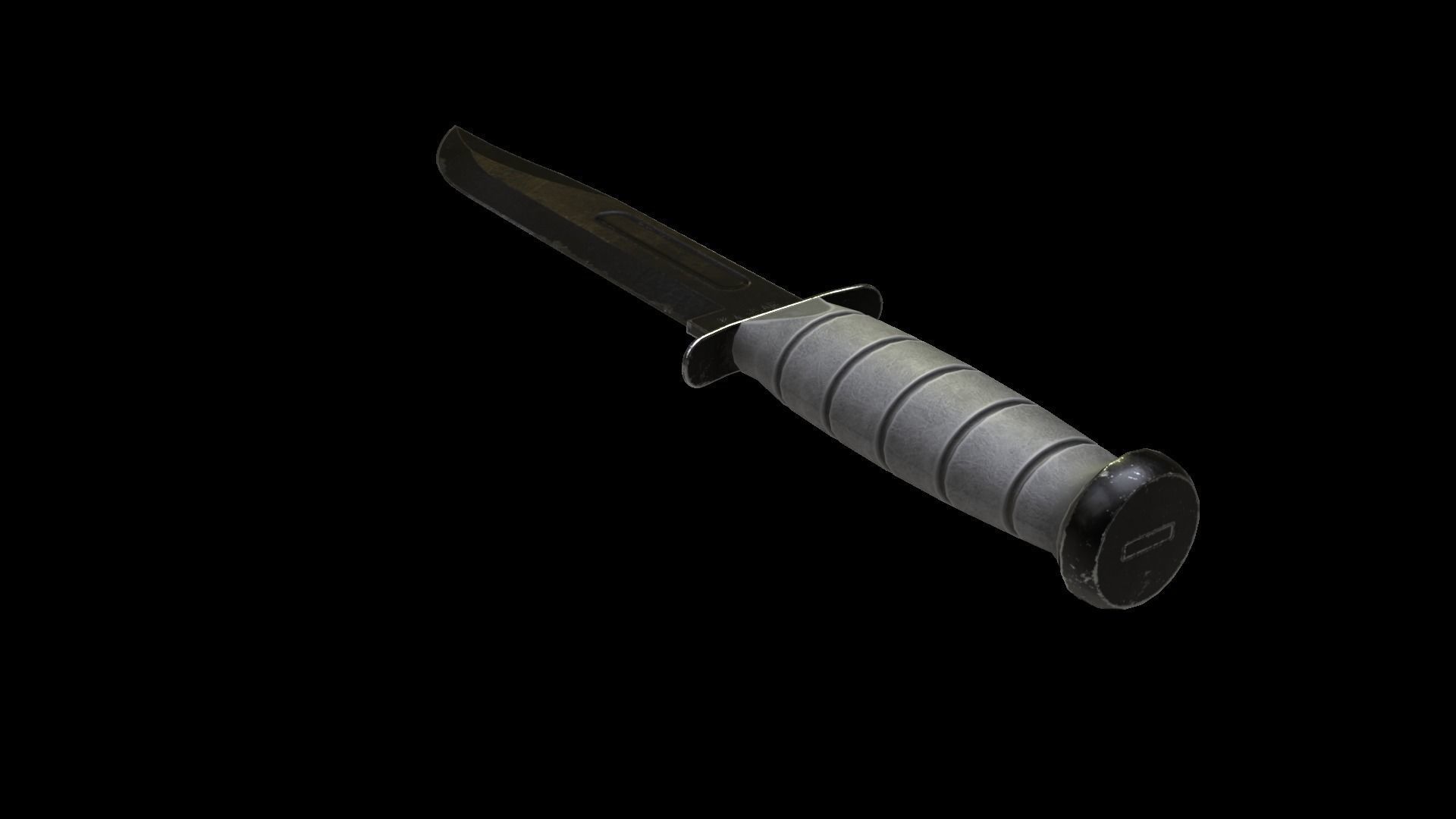 COMBAT KNIFE 3D Model Low-poly 3D model_2