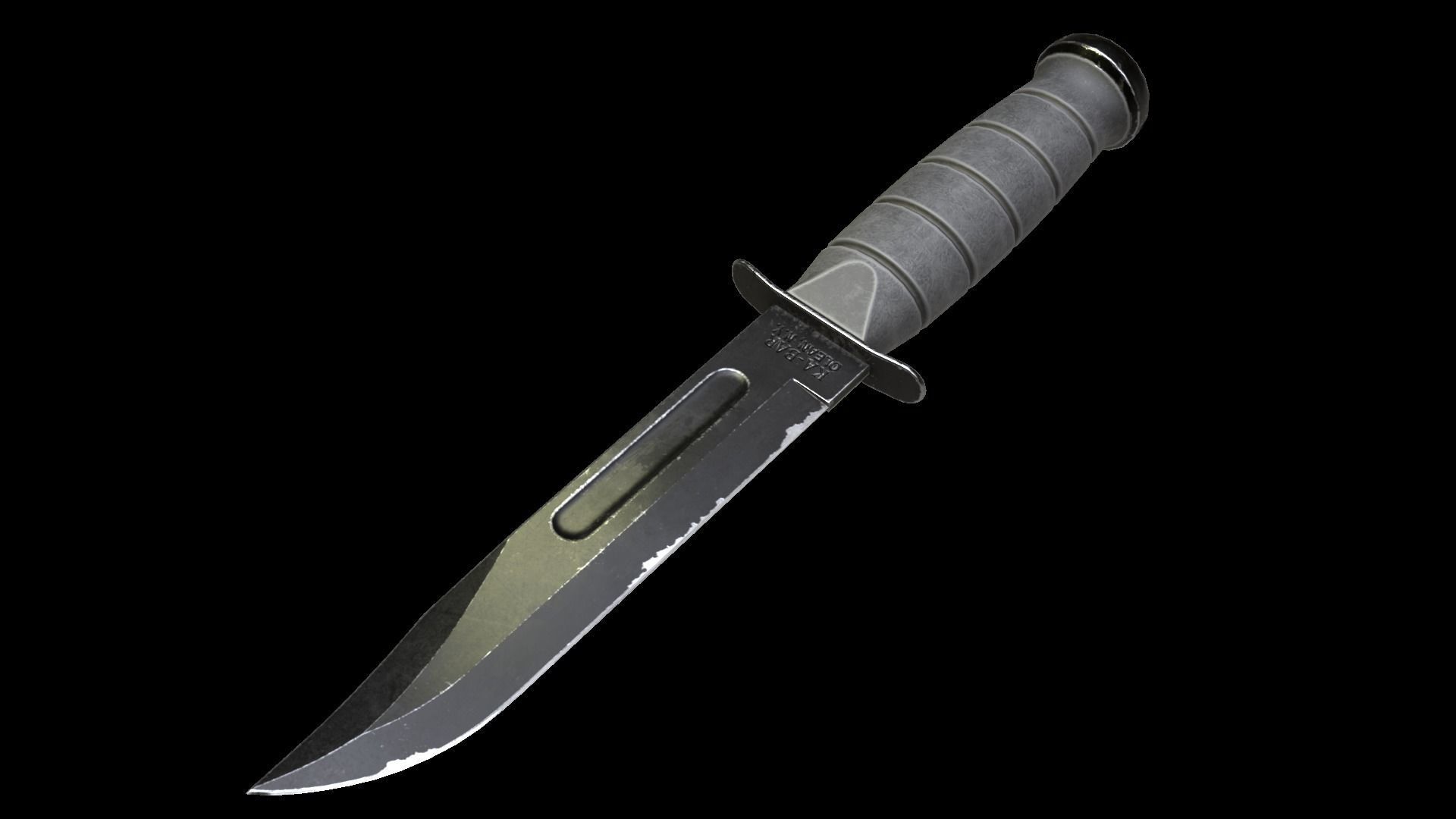 COMBAT KNIFE 3D Model Low-poly 3D model_4