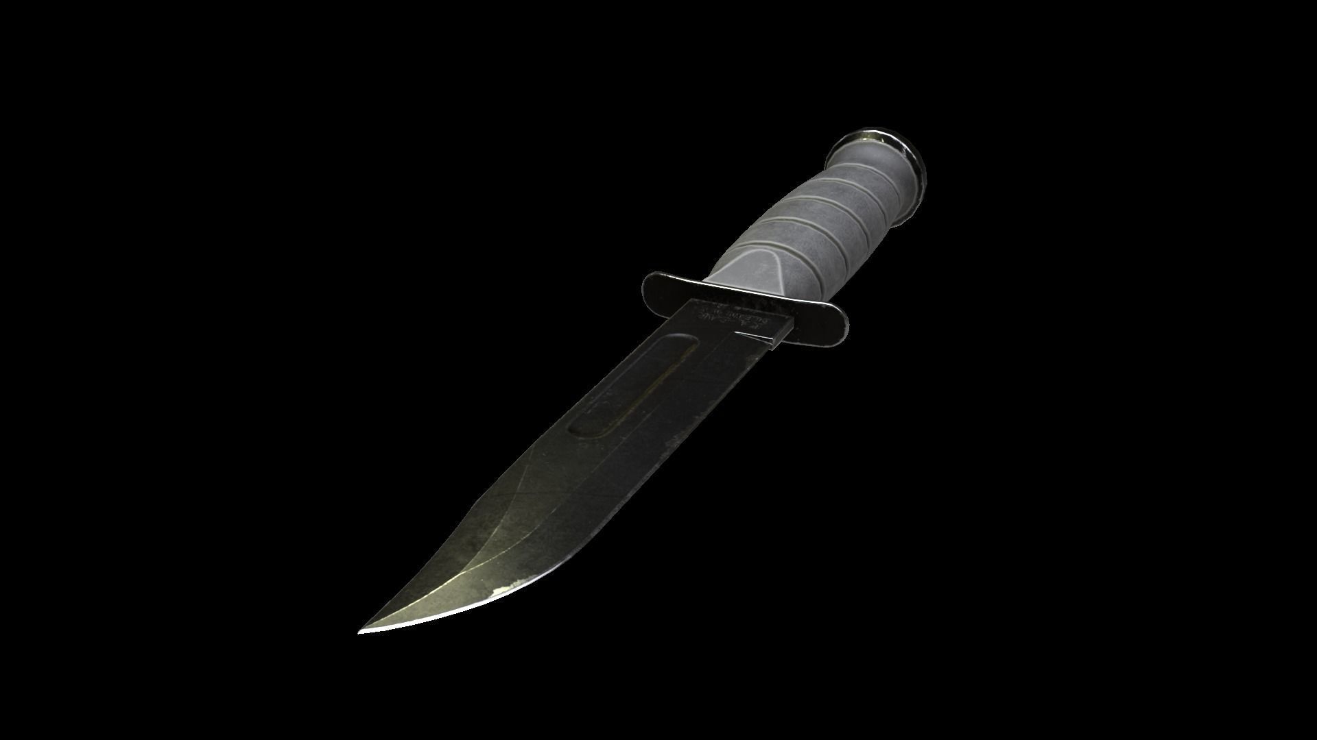 COMBAT KNIFE 3D Model Low-poly 3D model_9