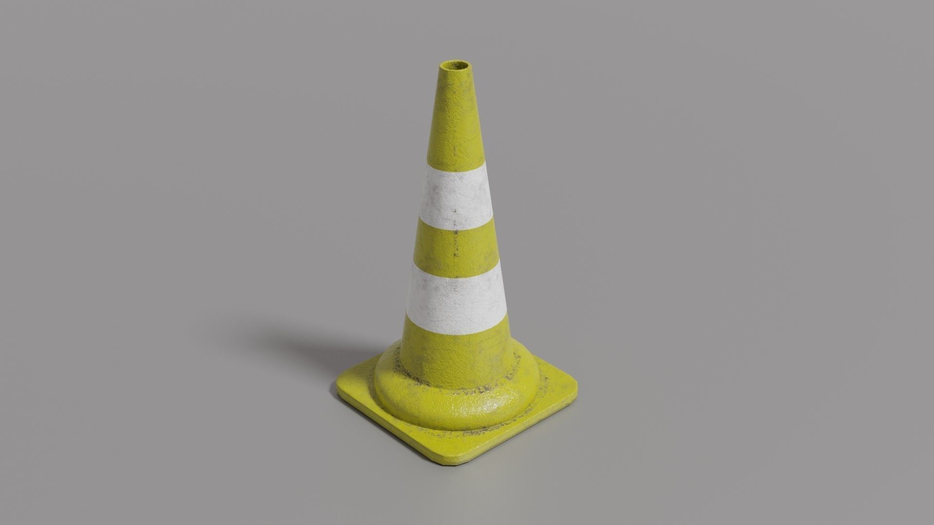Traffic cone Low-poly 3D model_1