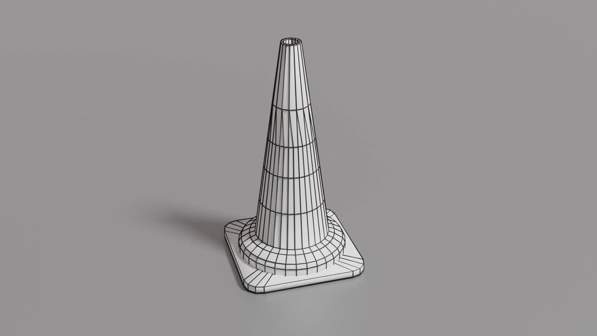 Traffic cone Low-poly 3D model_11