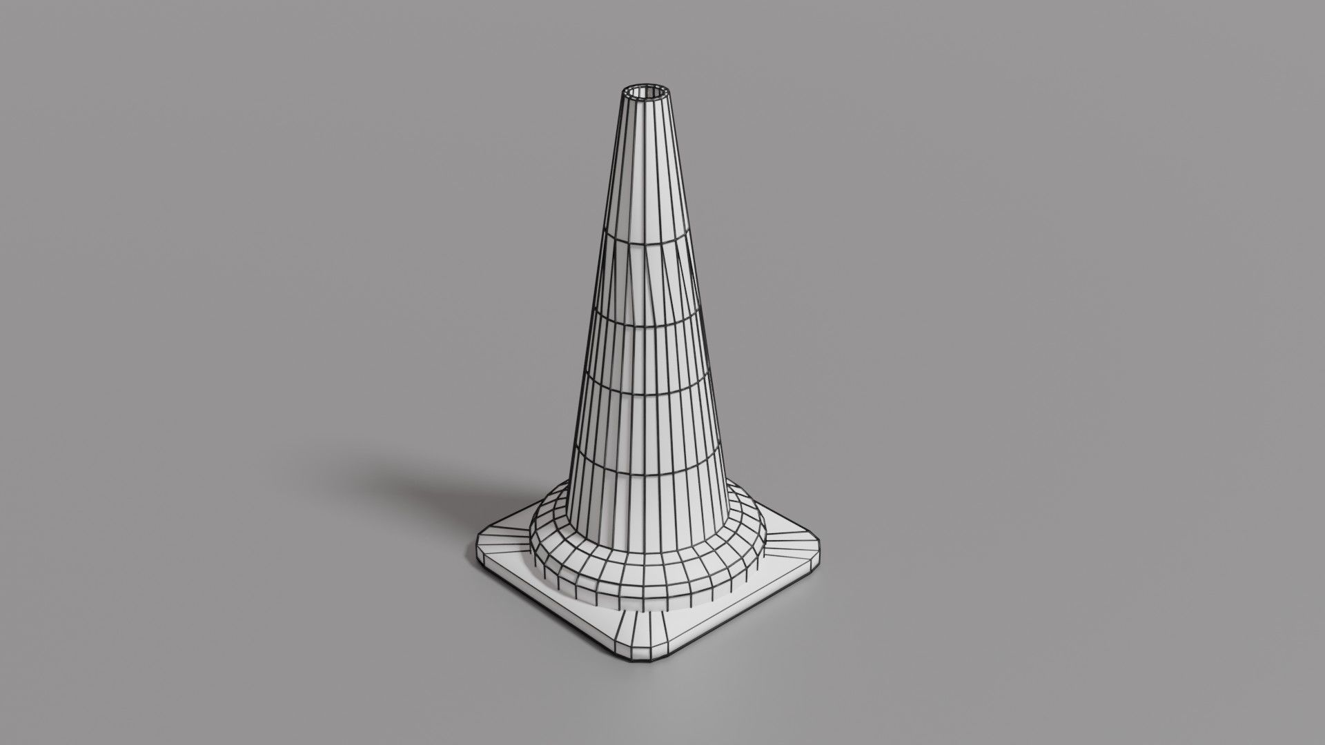 Traffic cone Low-poly 3D model_12