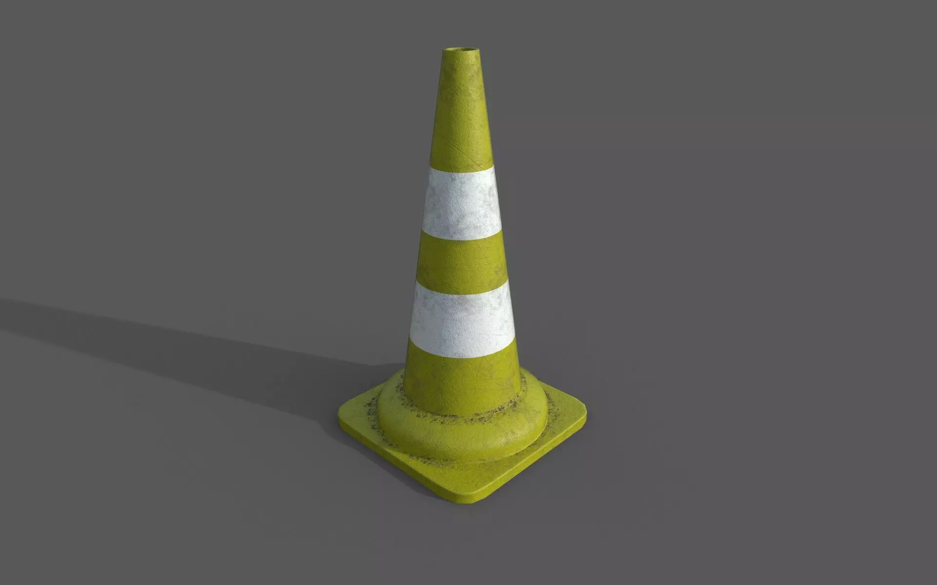 Traffic cone Low-poly 3D model_0