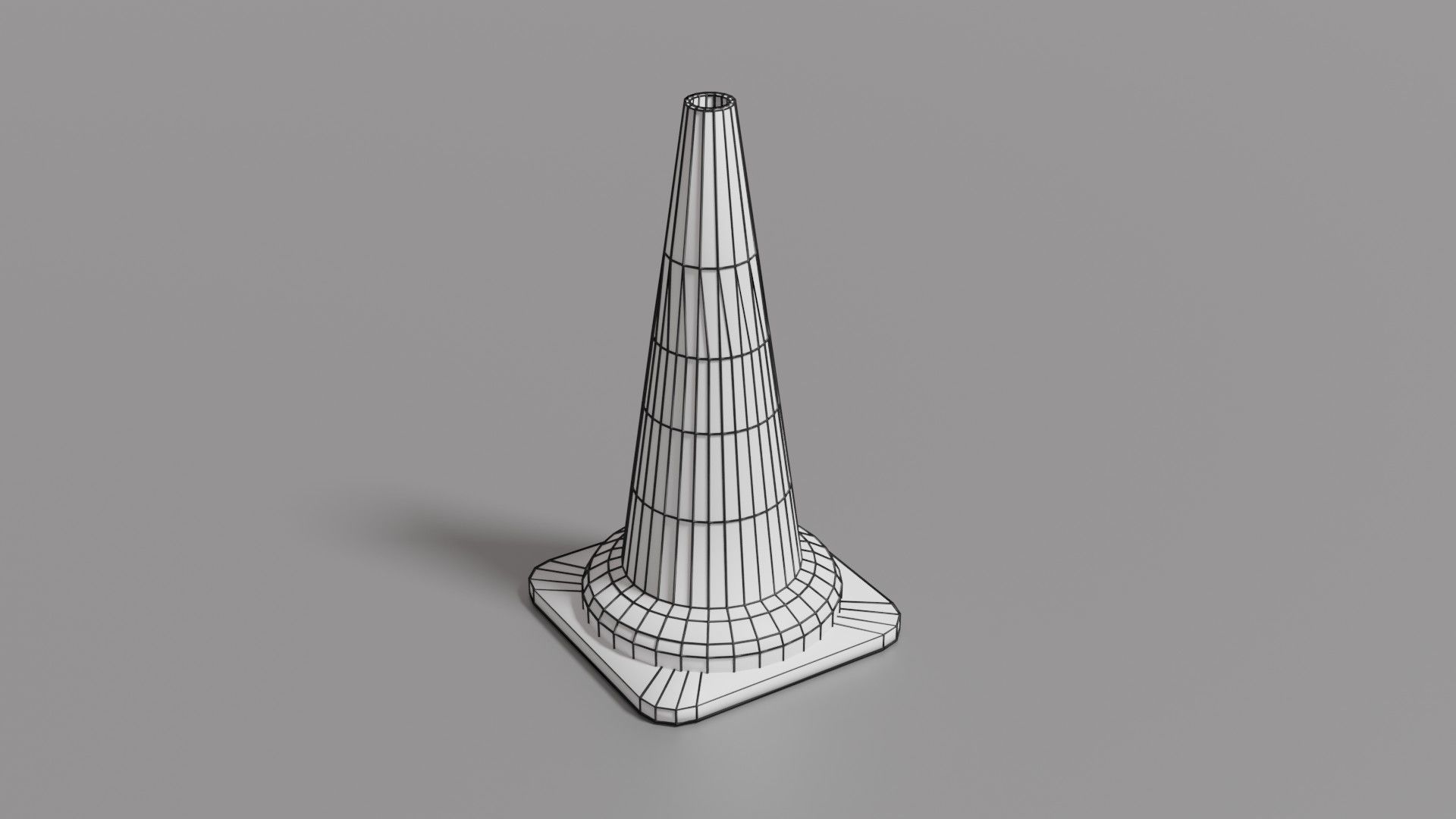 Traffic cone Low-poly 3D model_20