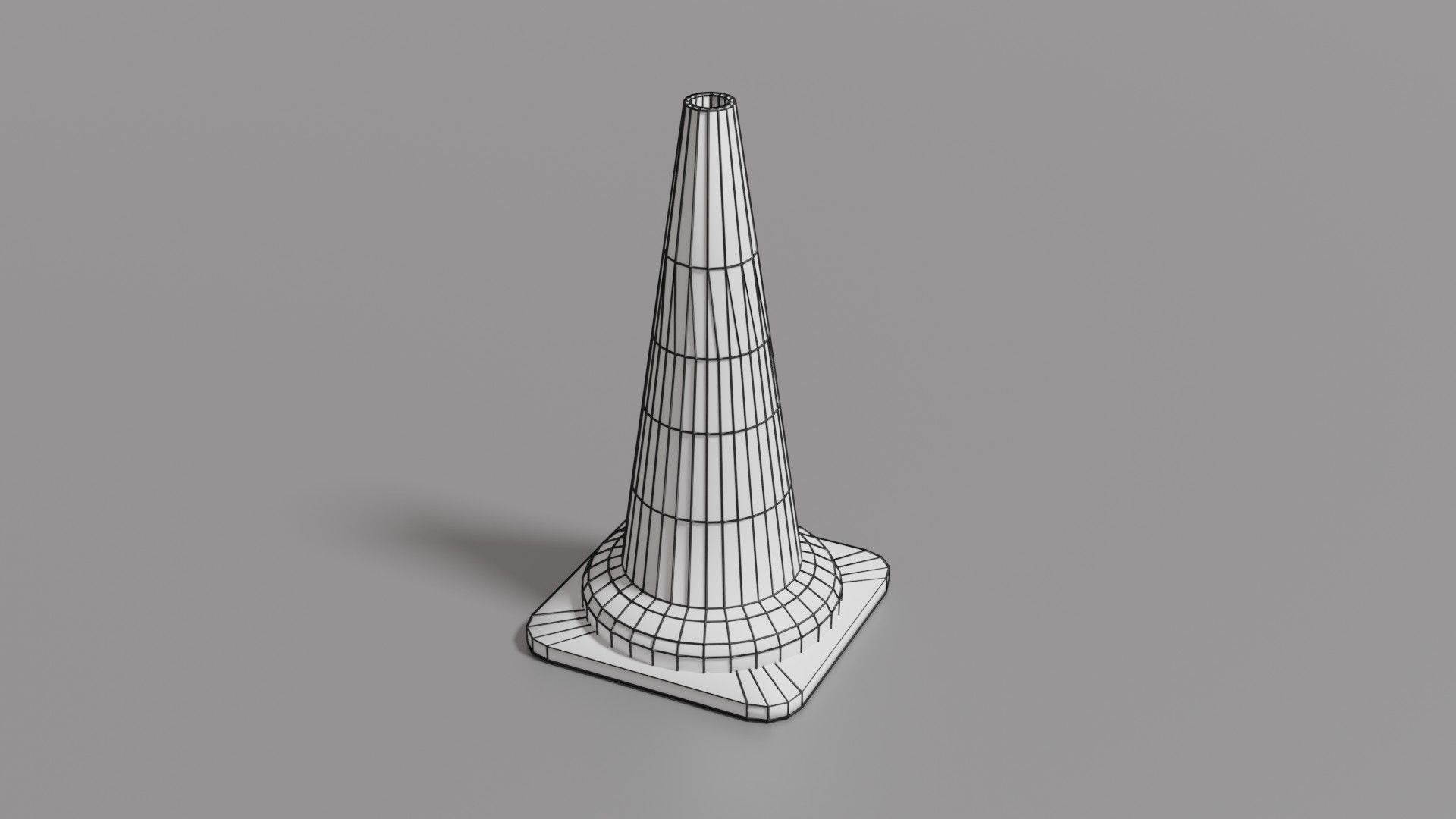 Traffic cone Low-poly 3D model_5