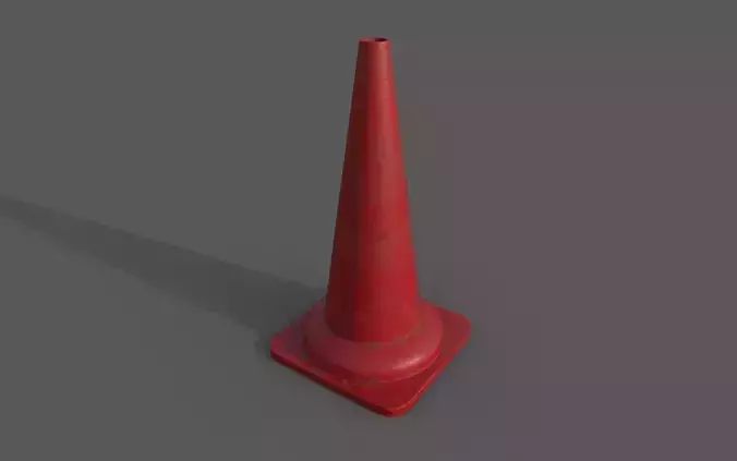 Traffic cone Low-poly 3D model