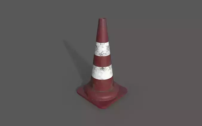 Traffic cone Low-poly 3D model
