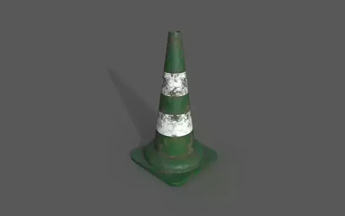 Traffic cone Low-poly 3D model