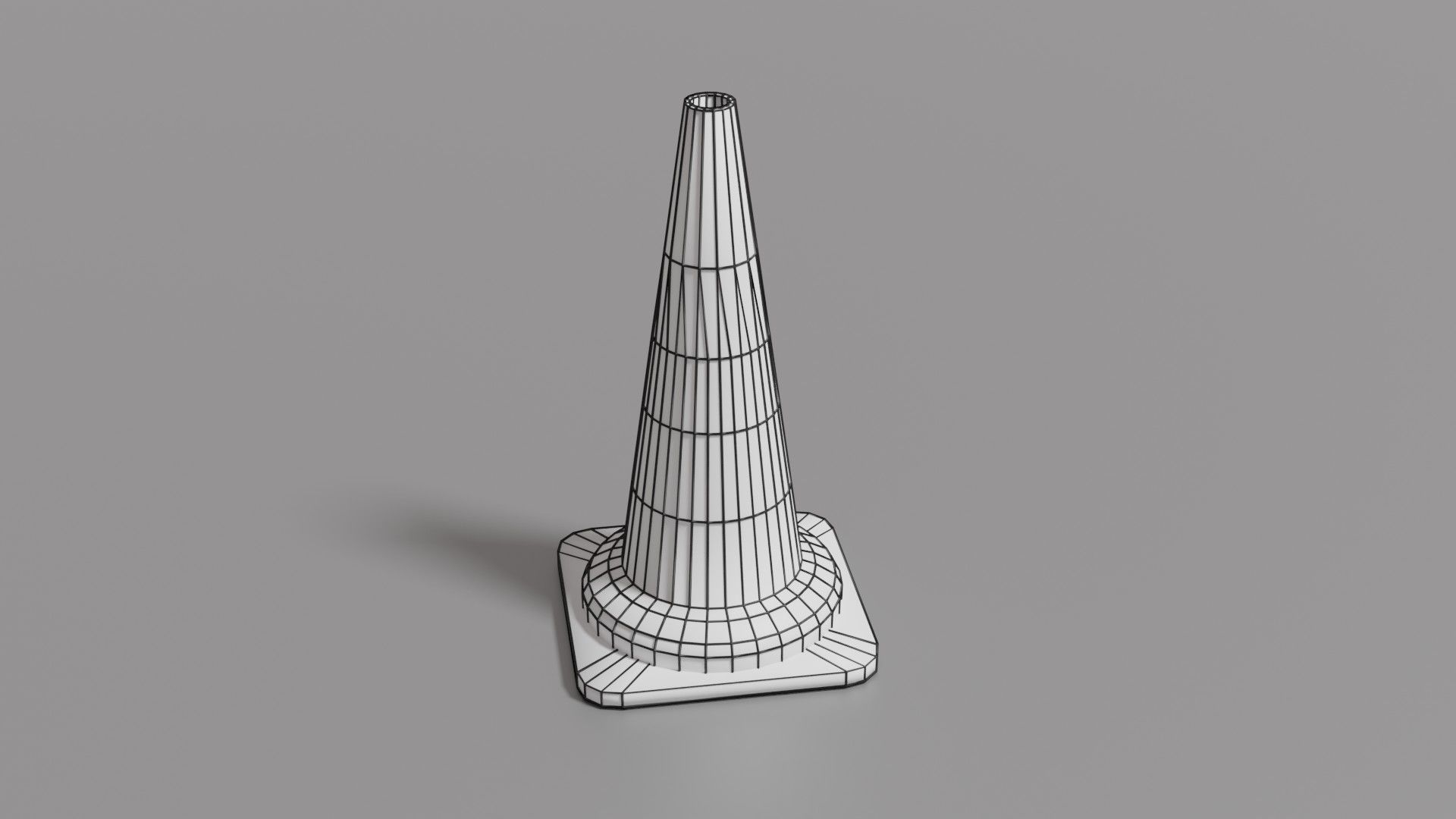 Traffic cone  Low-poly 3D model_7