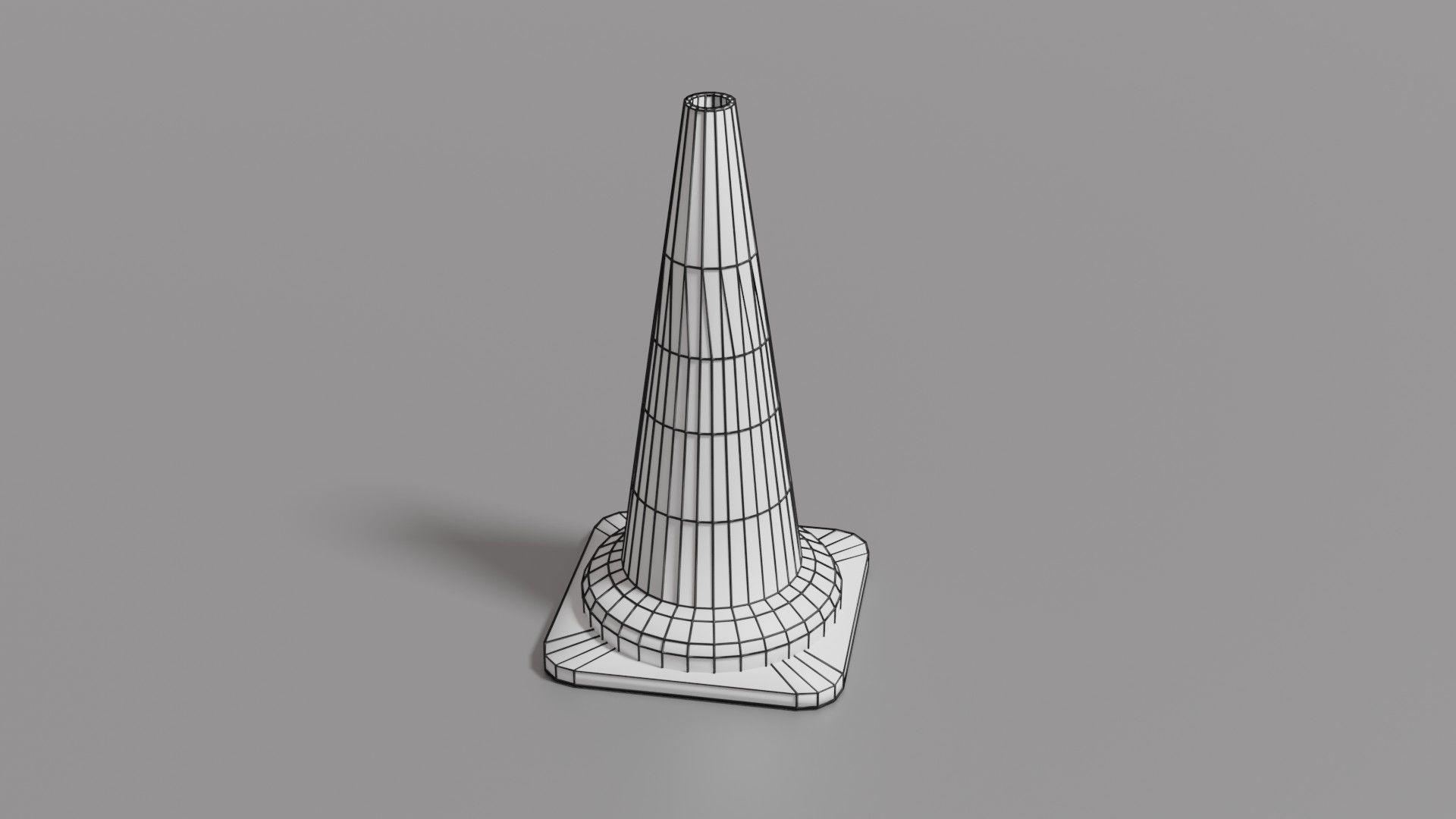 Traffic cone  Low-poly 3D model_6