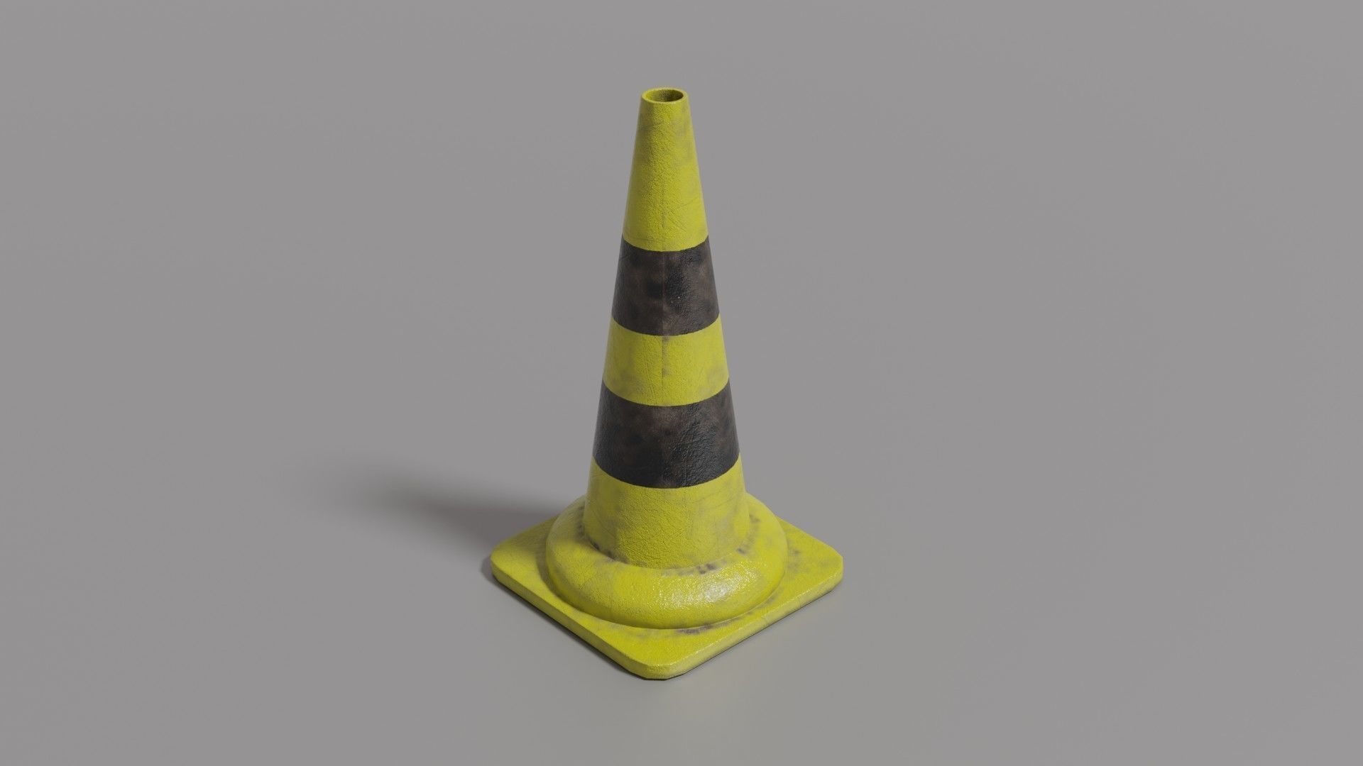 Traffic cone  Low-poly 3D model_1
