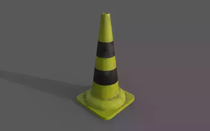 Traffic cone  Low-poly 3D model