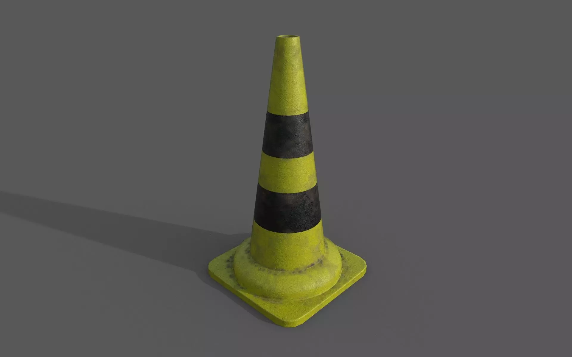 Traffic cone  Low-poly 3D model_0