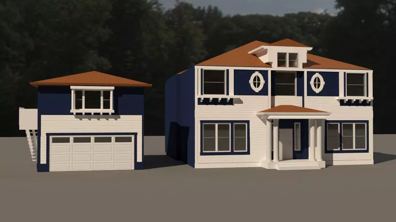 Family House Free 3D model