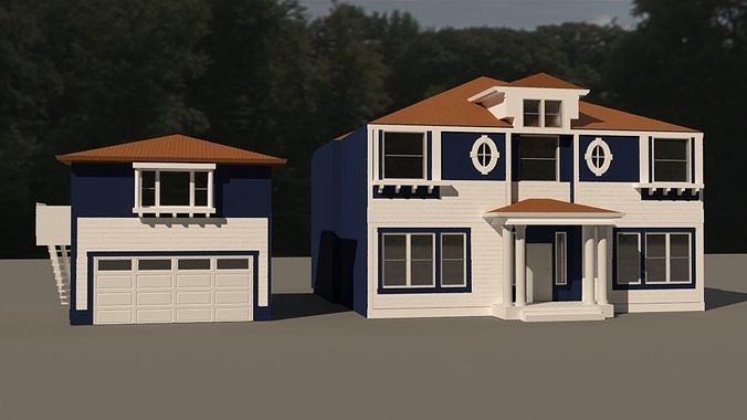 Family House Free 3D model