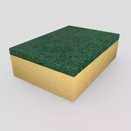 Sponge 2 gold box Low-poly 3D model