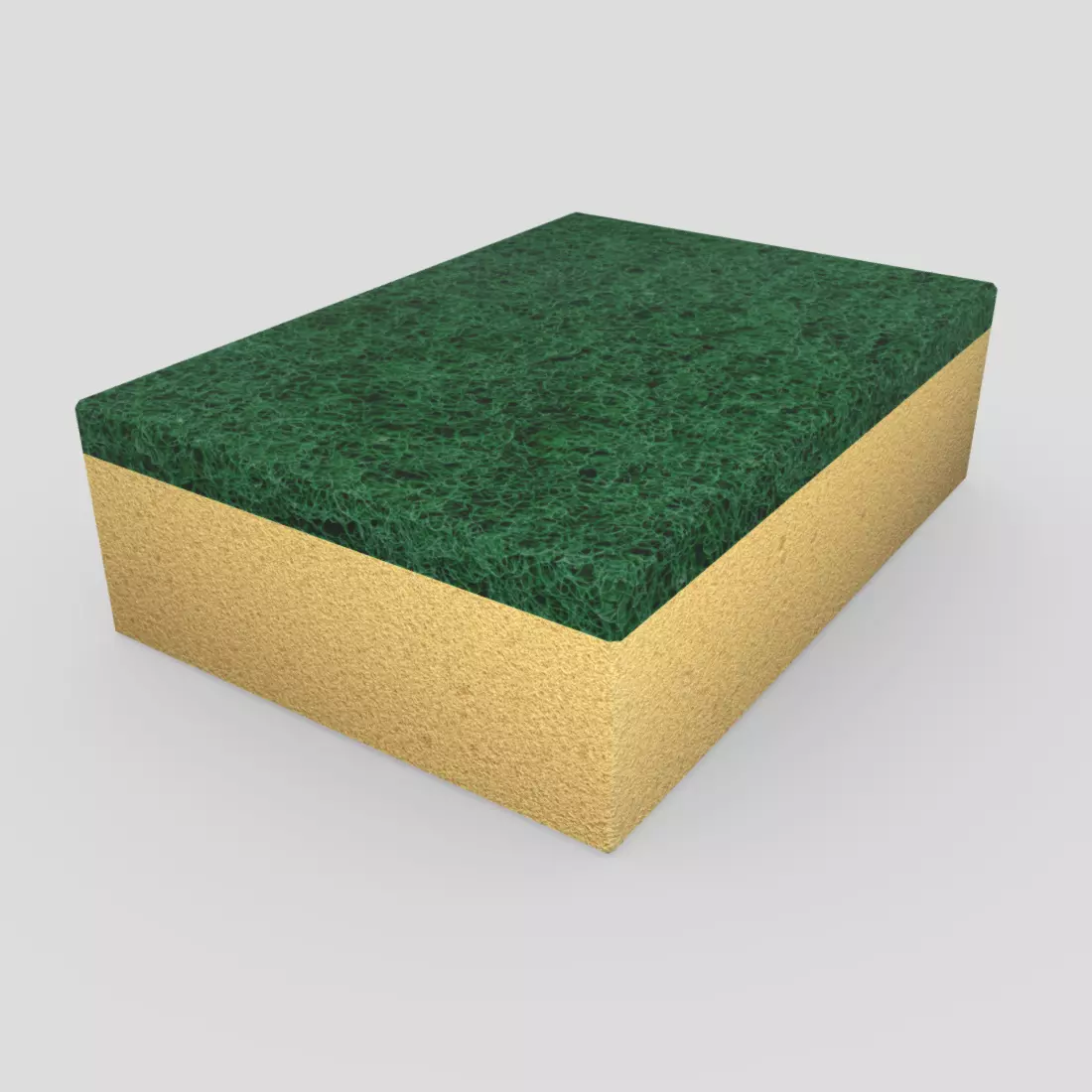 Sponge 2 gold box Low-poly 3D model_0