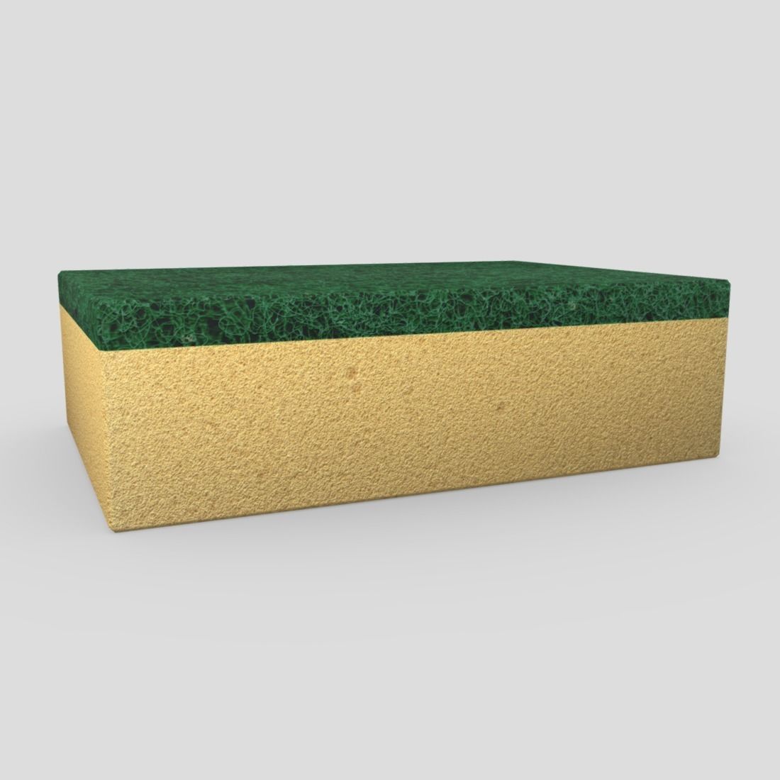 Sponge 2 gold box Low-poly 3D model_3