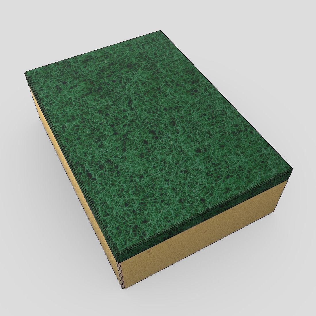 Sponge 2 gold box Low-poly 3D model_8