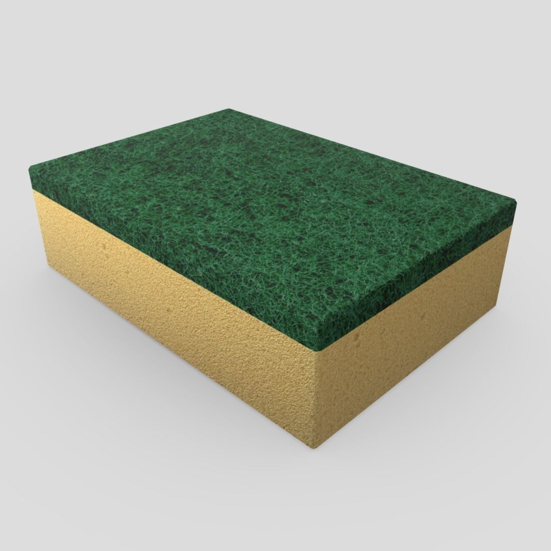 Sponge 2 gold box Low-poly 3D model_5