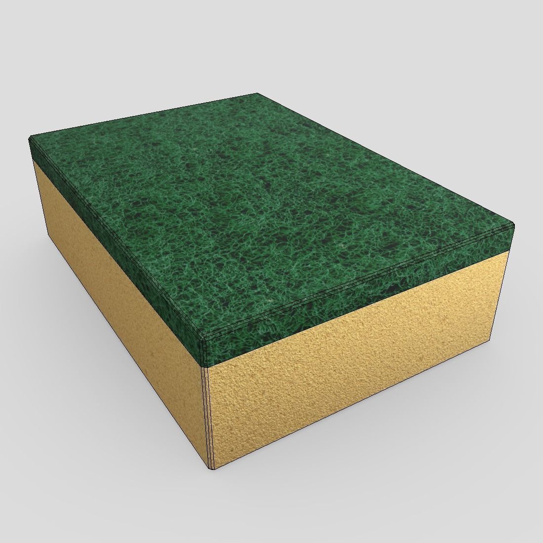 Sponge 2 gold box Low-poly 3D model_12