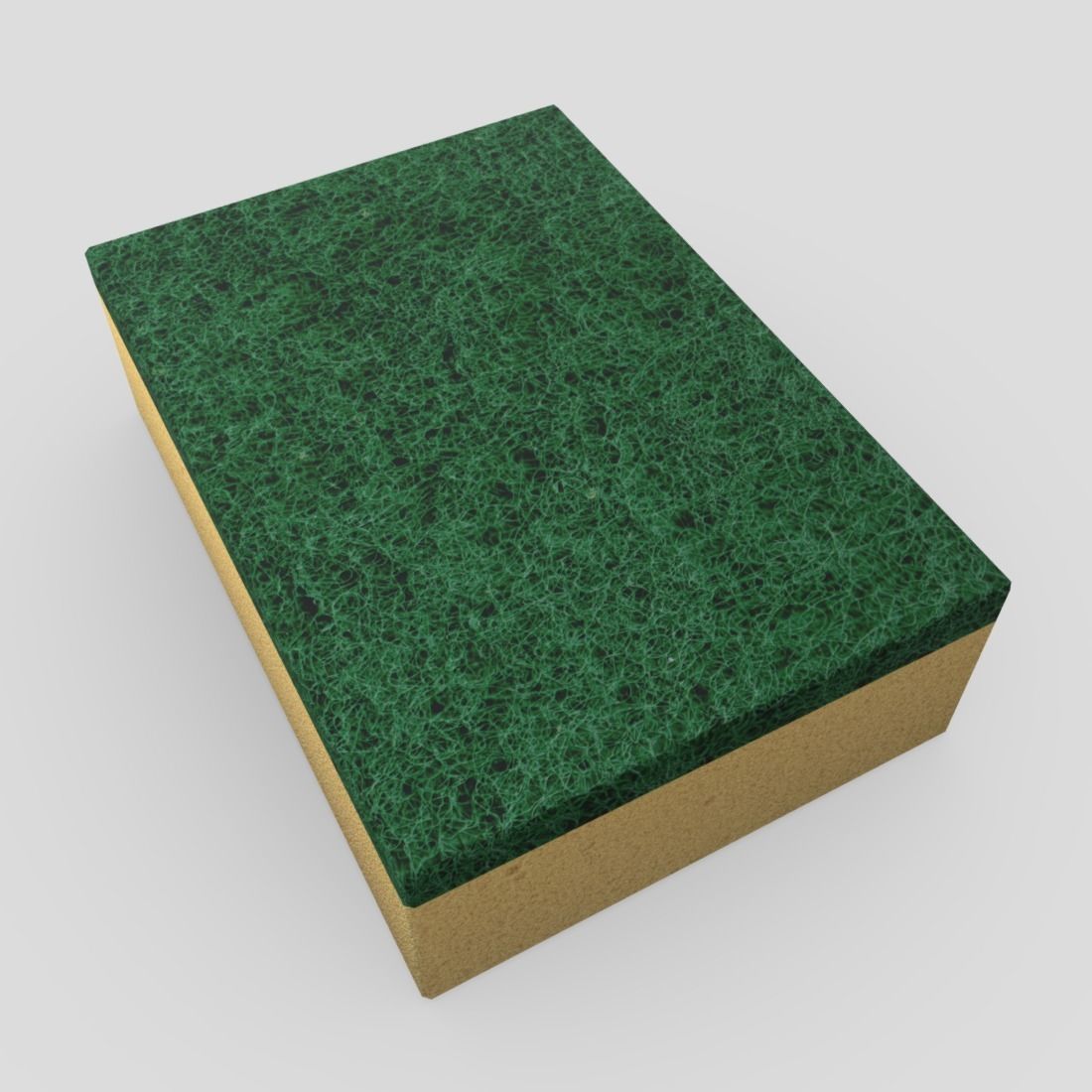 Sponge 2 gold box Low-poly 3D model_7