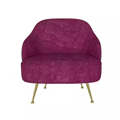 CHAIR fuchsia armchair with gold legs