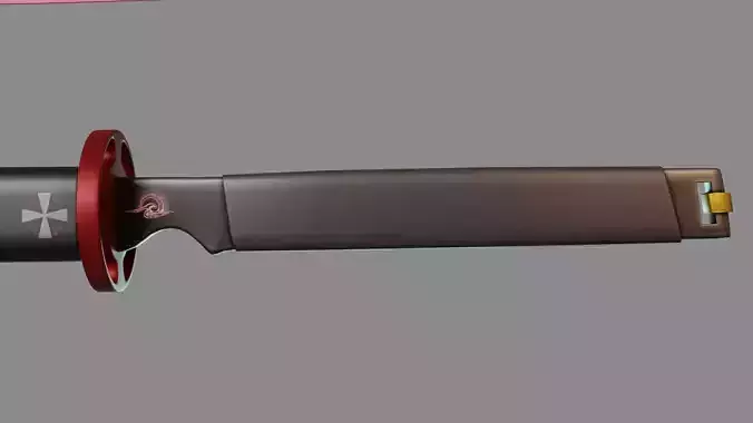 Katana japanese samurai sword 3D model
