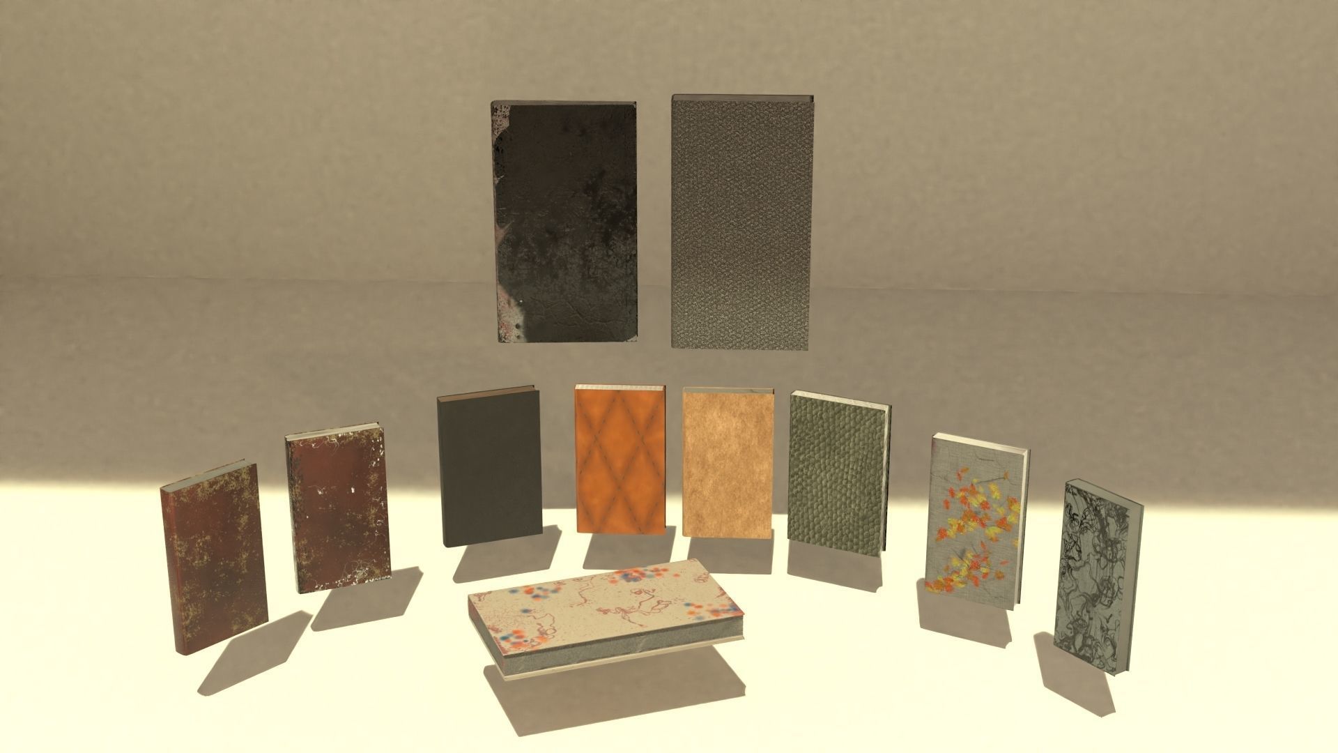 old wooden table with extra stuff 3D model_1