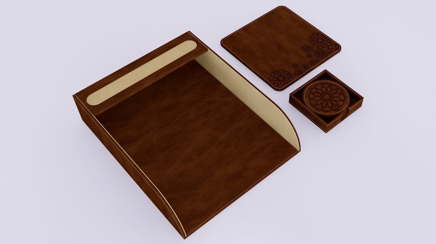 3D VIP Desk Organiser  3D model_1