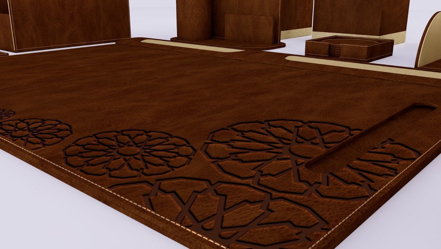 3D VIP Desk Organiser  3D model_2