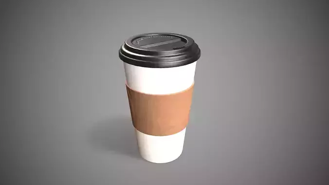 Coffee Cup  Low-poly 3D model