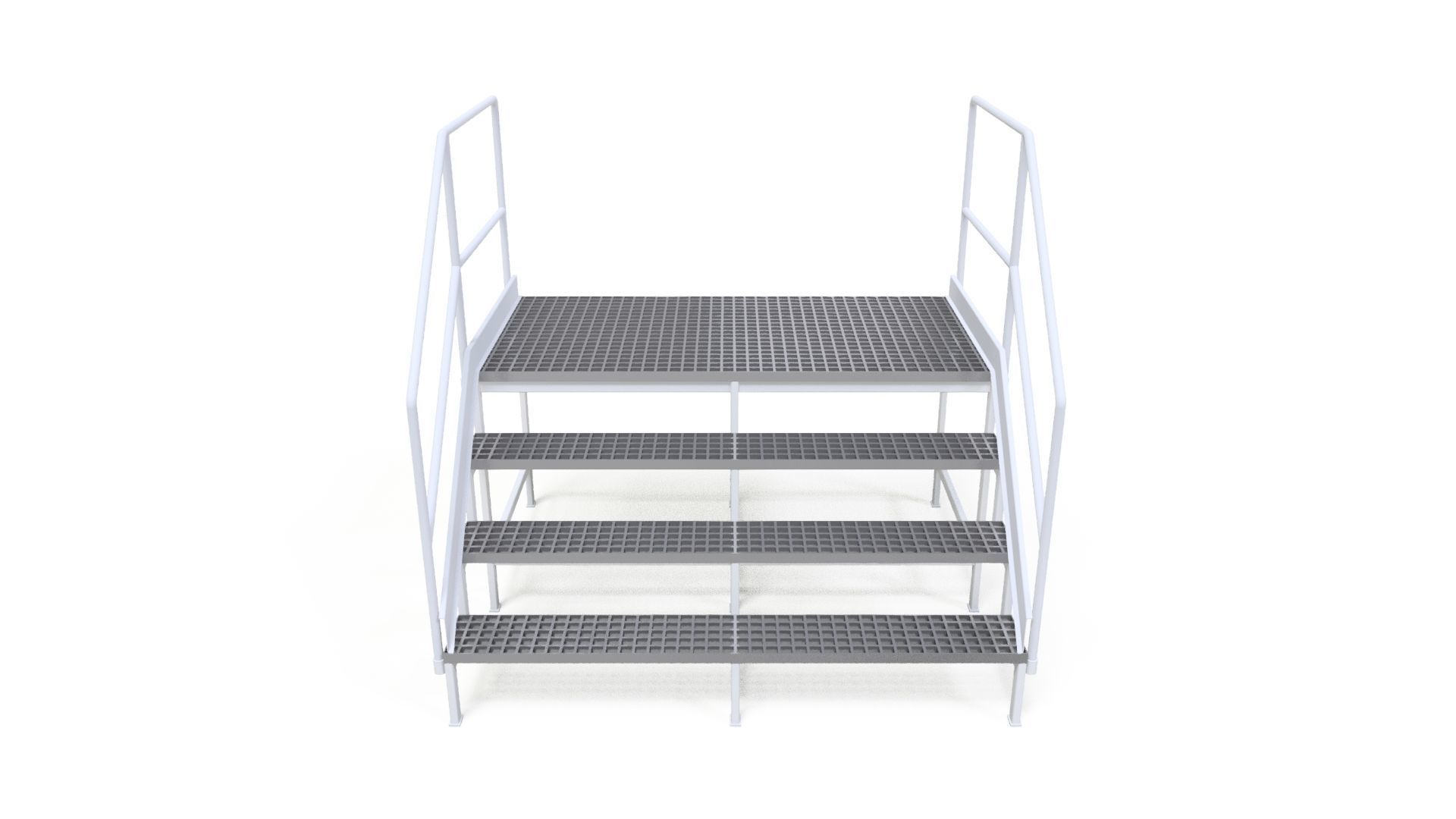 STEEL GRILL PLATFORM 3D model_2