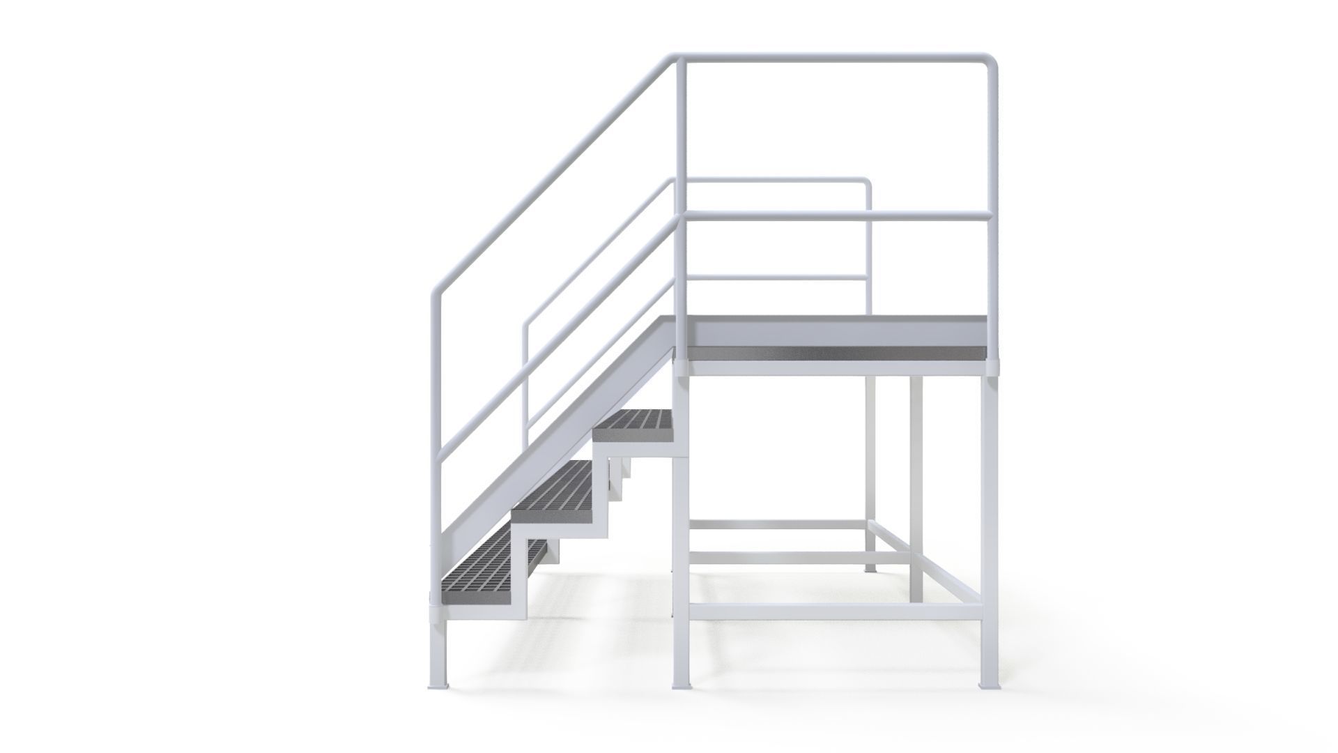 STEEL GRILL PLATFORM 3D model_3