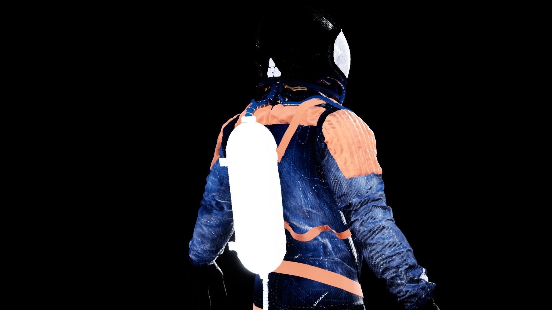 Modern Astronaut Suit 3D model_4