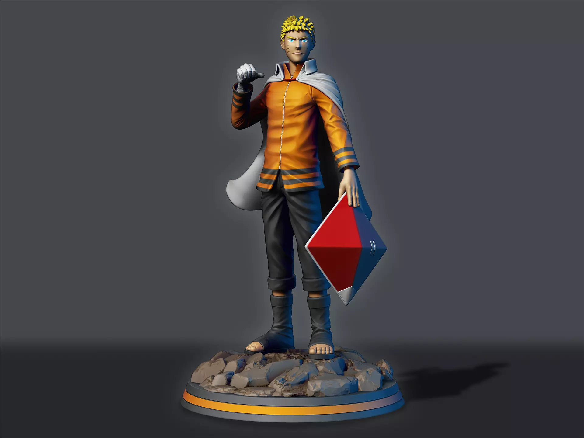 Naruto Hokage 3D print model_0