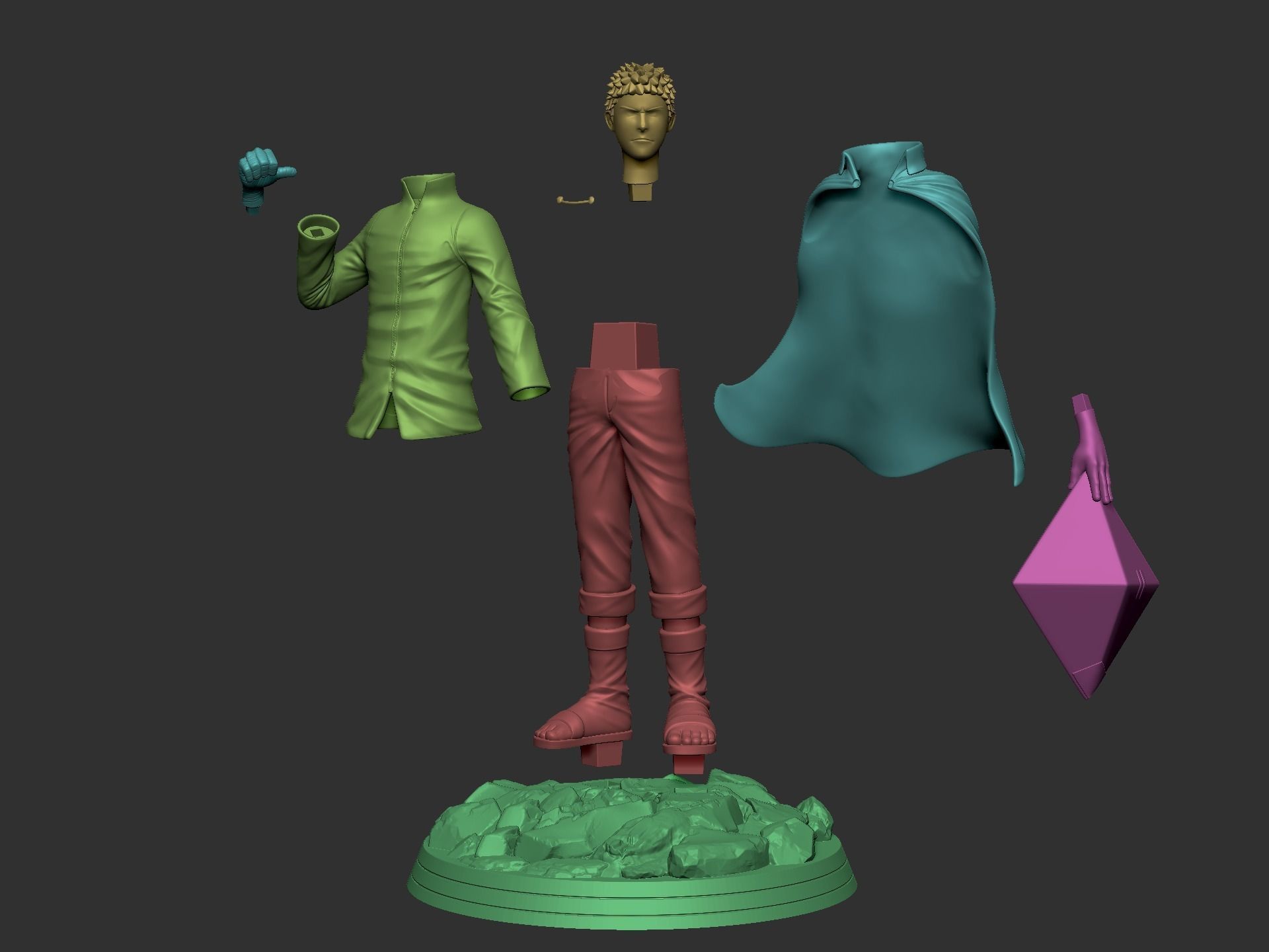 Naruto Hokage 3D print model_11