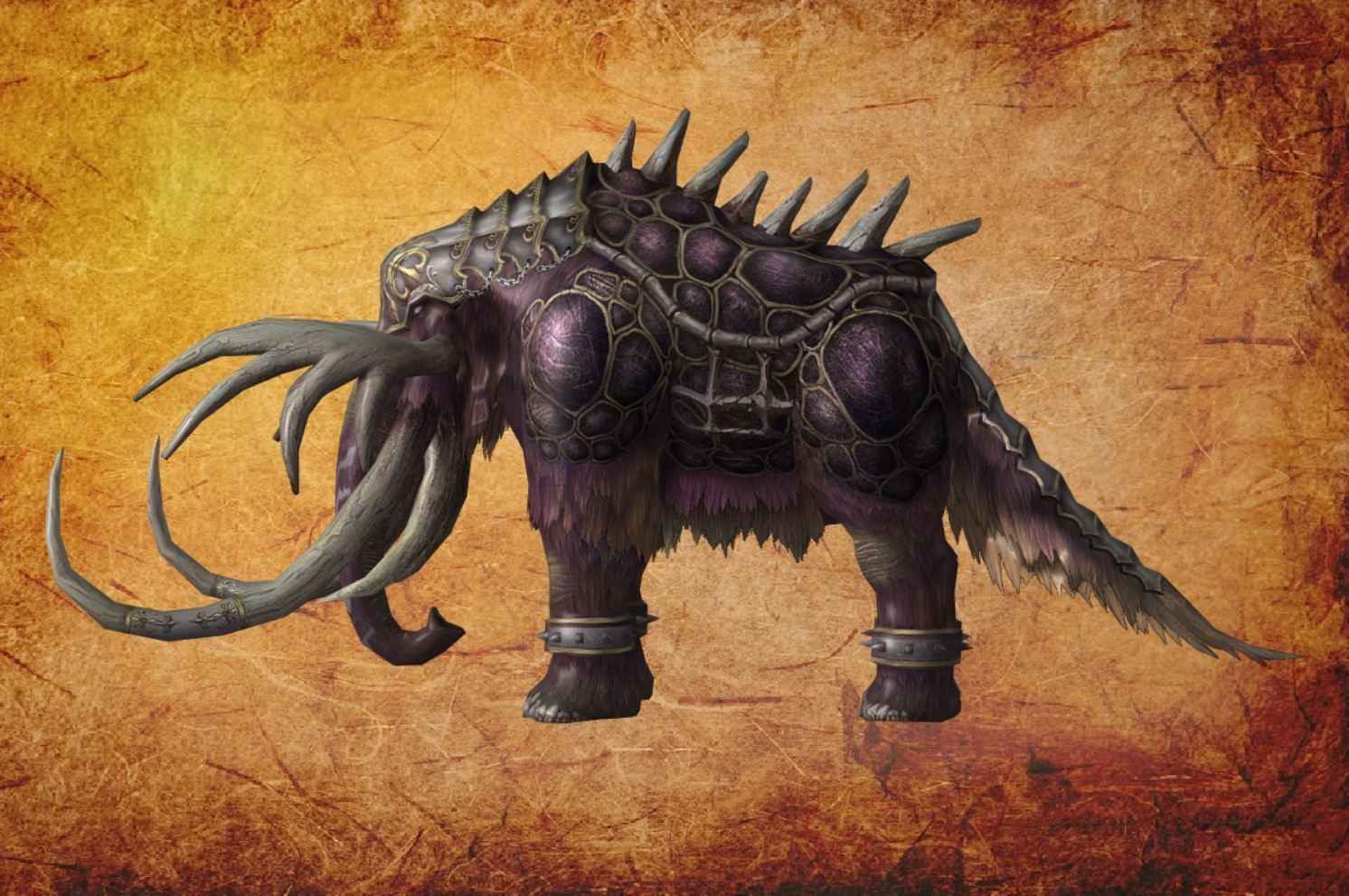 Animal - Fantasy mammoth Low-poly 3D model_9