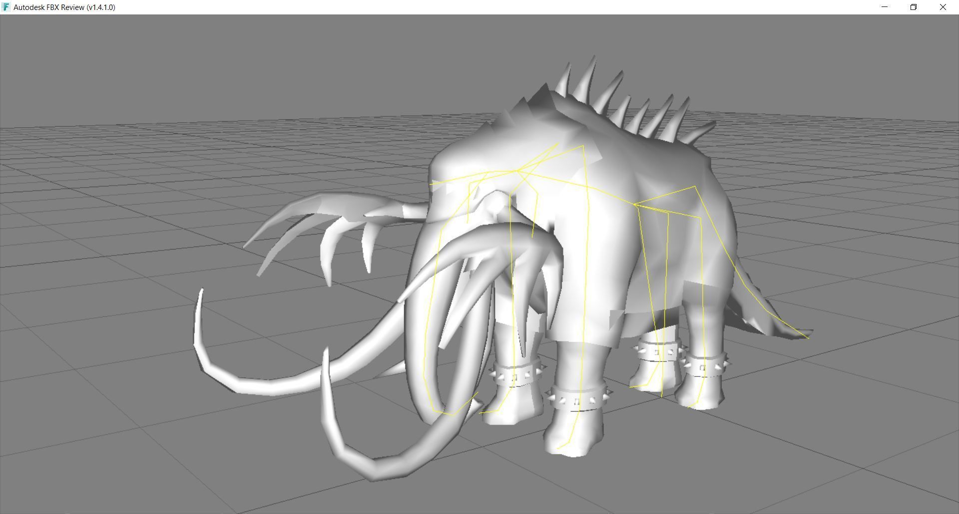 Animal - Fantasy mammoth Low-poly 3D model_2