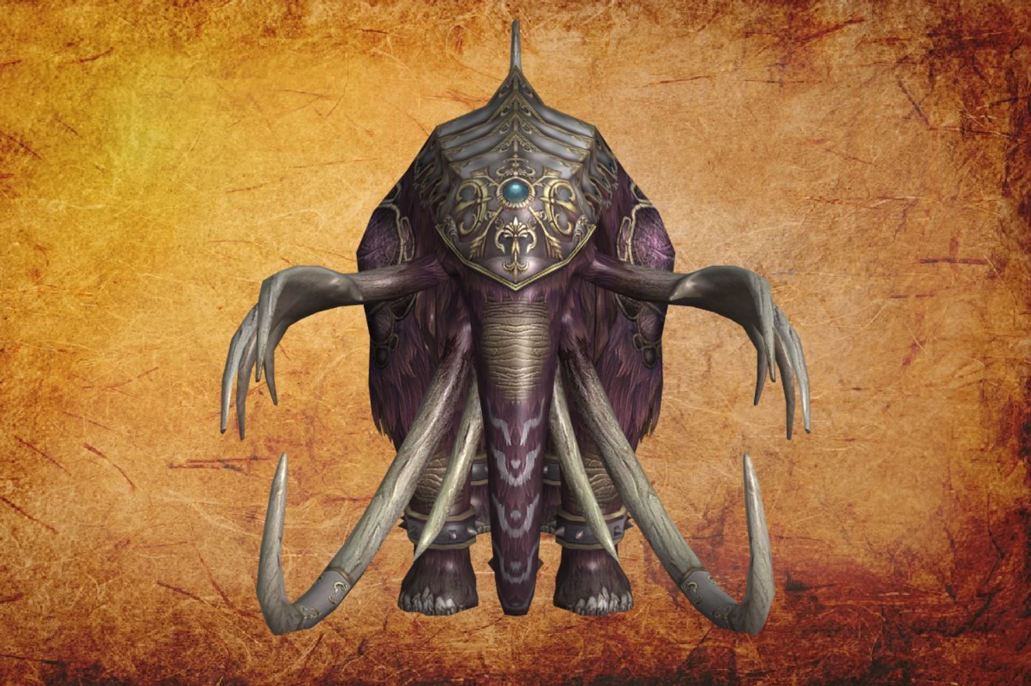 Animal - Fantasy mammoth Low-poly 3D model_1