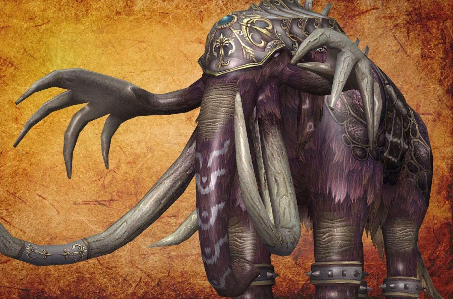 Animal - Fantasy mammoth Low-poly 3D model_8