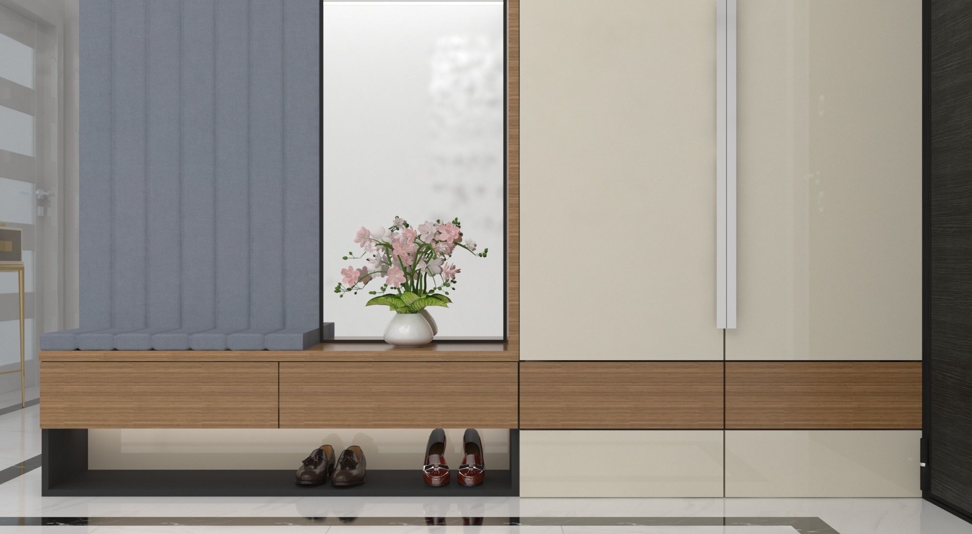 Wardrobe modern entryway design 3D model_3