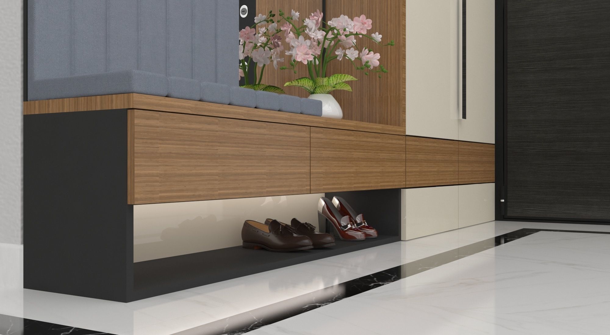 Wardrobe modern entryway design 3D model_1