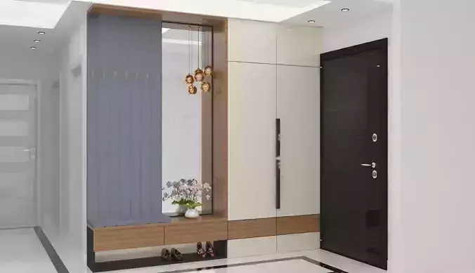 Wardrobe modern entryway design
