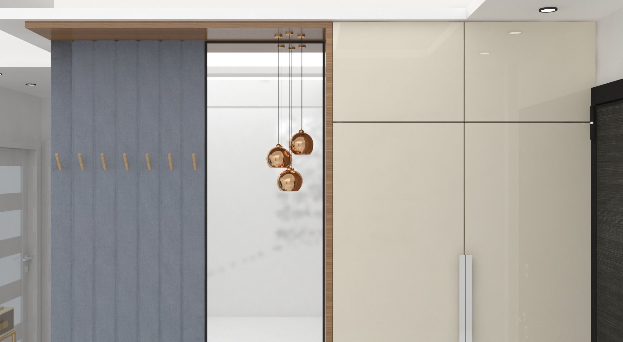 Wardrobe modern entryway design 3D model_4