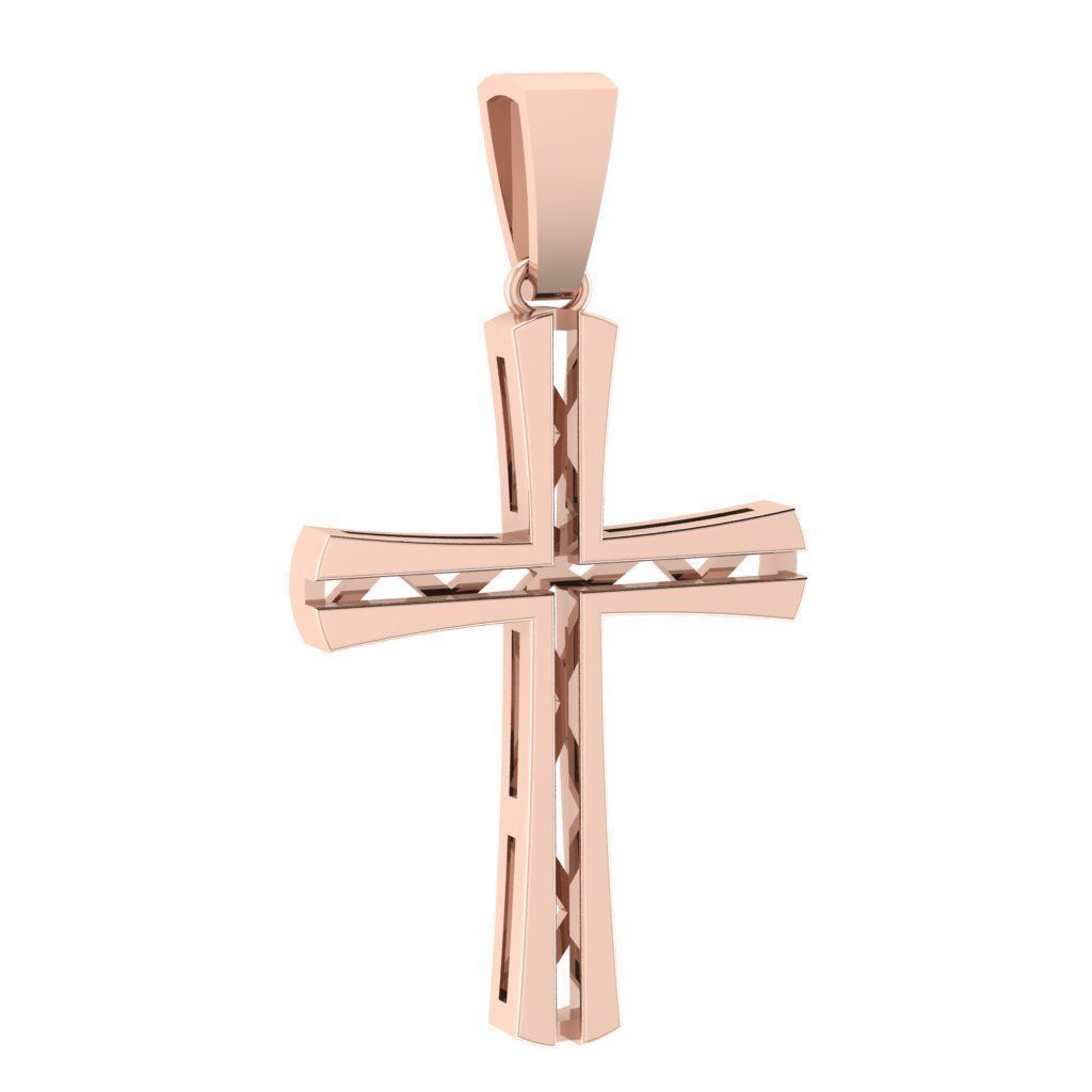 Classic Cross Pendant 3D print model_3
