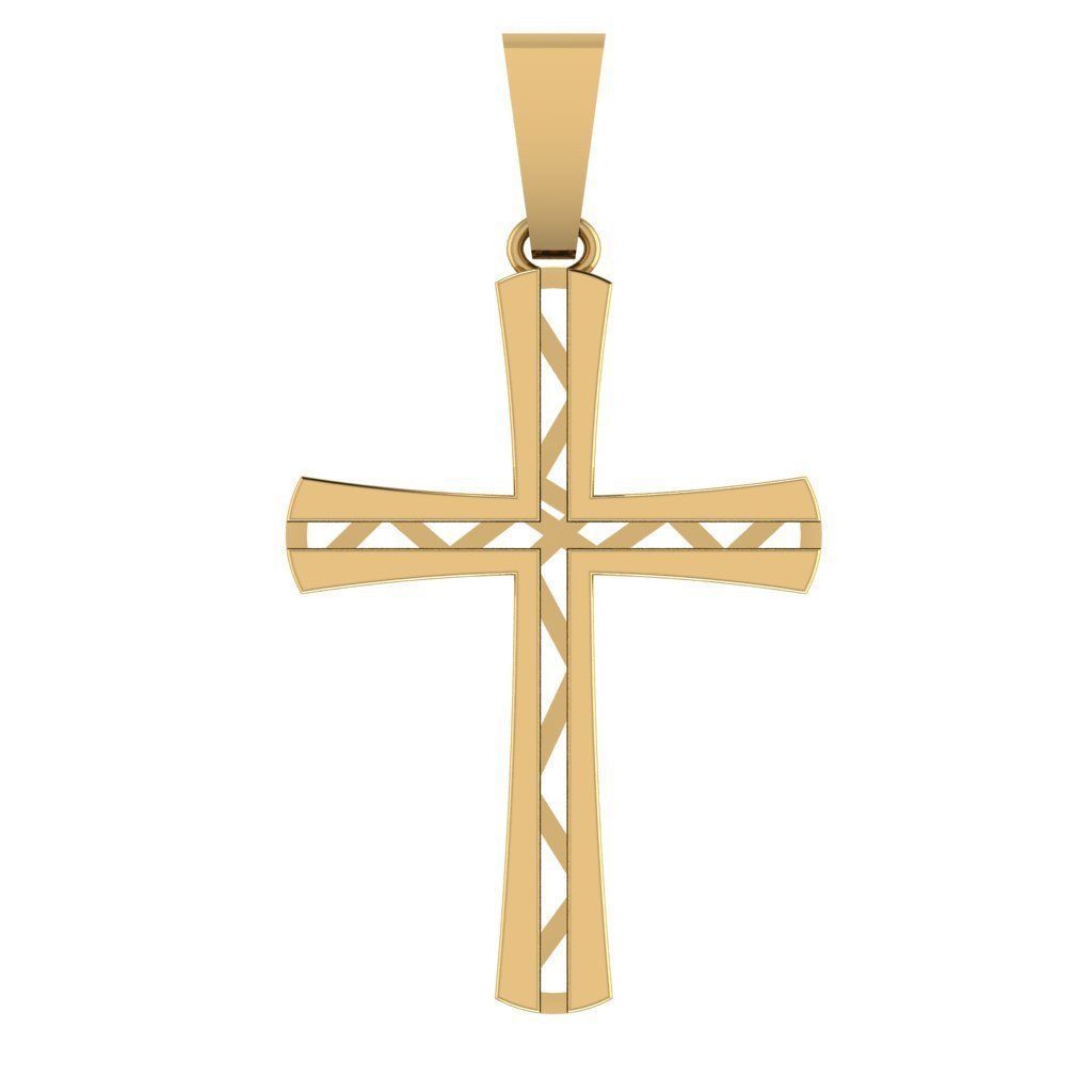 Classic Cross Pendant 3D print model_5