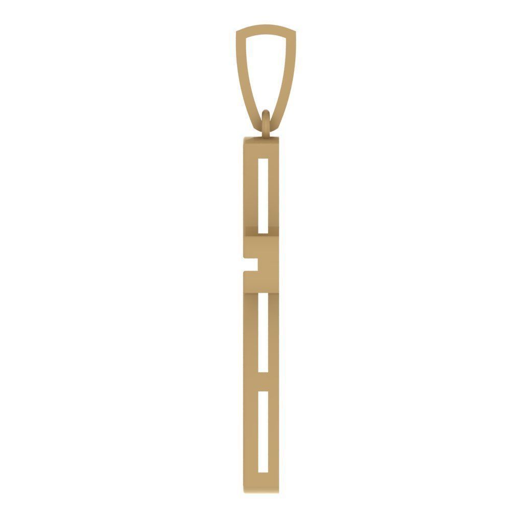 Classic Cross Pendant 3D print model_6