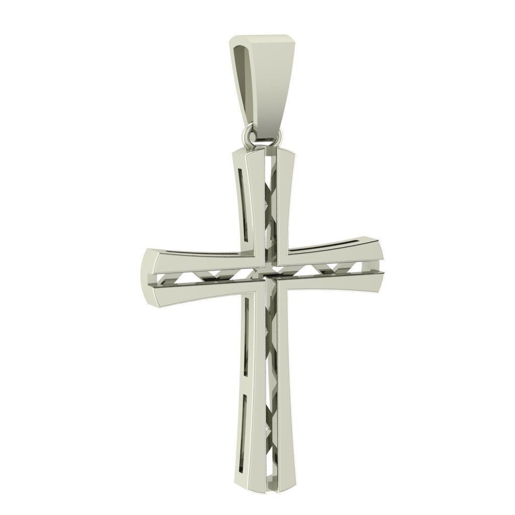 Classic Cross Pendant 3D print model_2